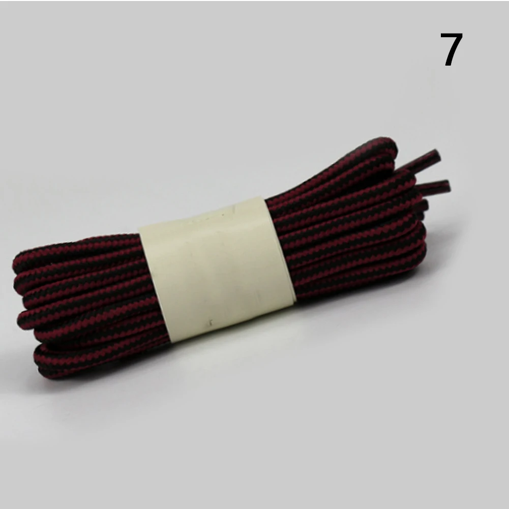 1 Pair Martin Shoes Round Shoe Laces Striped Double Color Fashion Shoelaces Outdoor Hiking And Leisure Sports Shoelace 18 Color