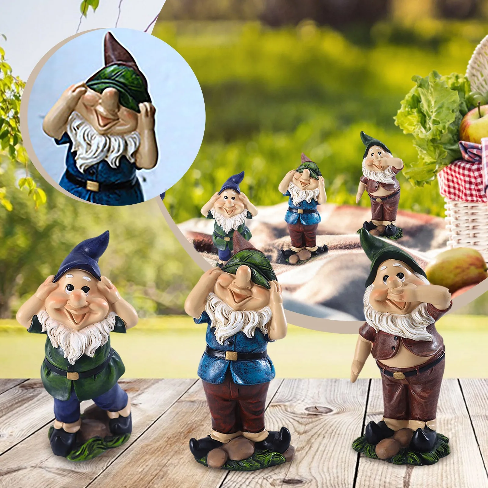 

Забавные полимерные садовые статуэтки, озорные карлики ручной росписи, домашние красивые украшения для сада, подарки на день рождения