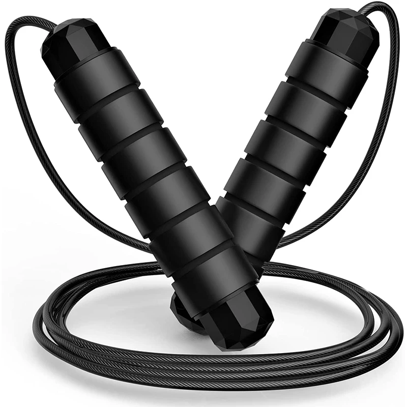 

Jump Rope Fitness Exercise Bearing Weighted Handle Steel Wire Adjustable Speed Skipping Rope High Quality Hot Sale Jump Rope