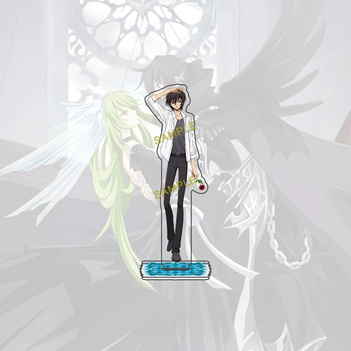 Фото Акриловая фигурка-стенд 15 см по аниме Code Geass: Lelouch of the Rebellion, настольное украшение, подарок для фанатов, брелок C.C. Лелуш №2