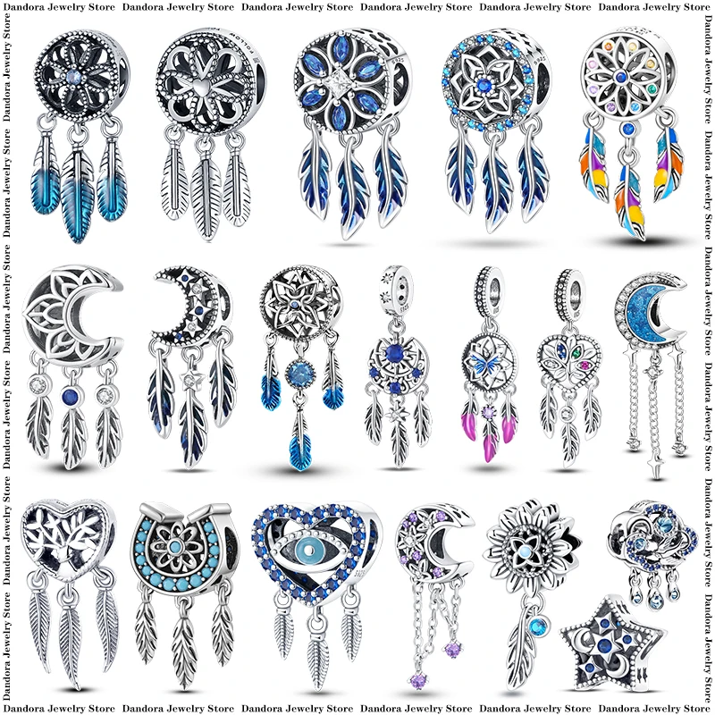 

2023 New in Dream Catcher Charm Beads Fits Pandora Original Bracelet 925 Silver Pendant Bead Women DIY Jewelry Luxury Fine Gift