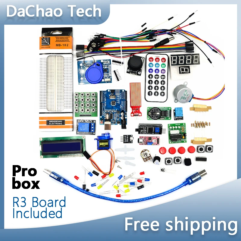 

R3 Starter Kit Arduino Upgraded Version 830 Tie-Points Breadboard Mega 328P Electronic DIY Kit
