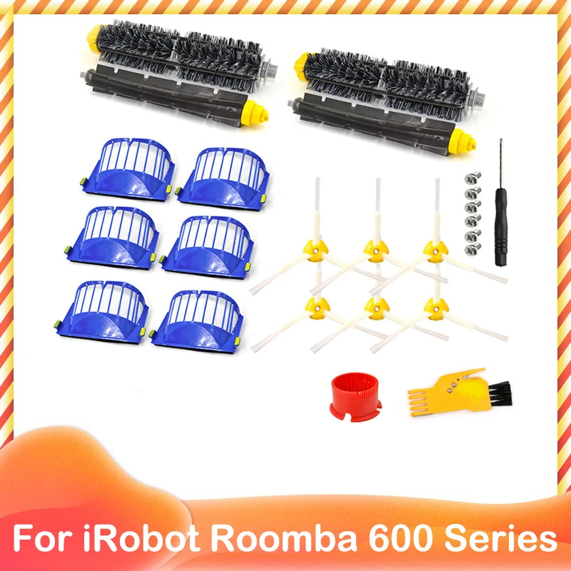 

Filter Brush Kit for iRobot Roomba 600 Series 615 616 620 621 631 651 650 690 680 605 Cleaning Tools Beater Brush Filters Kit
