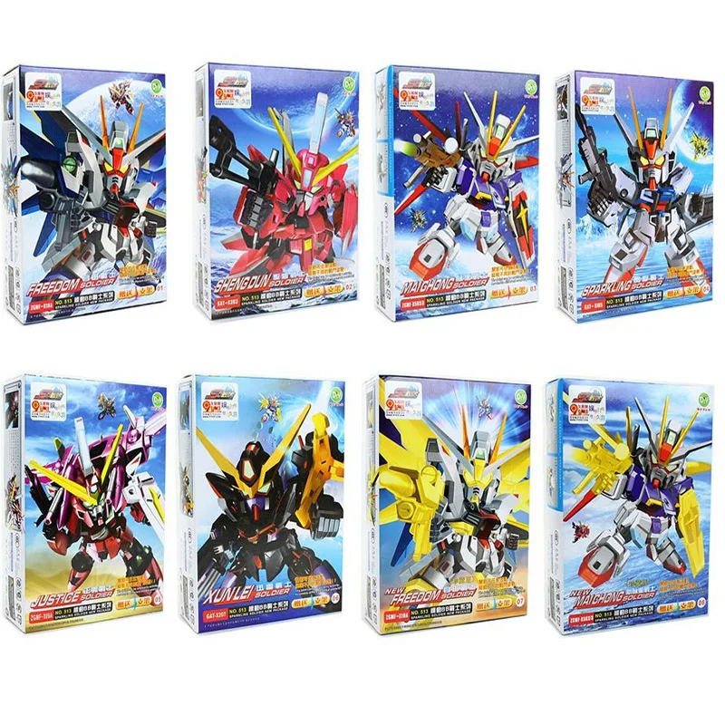 Японское аниме Gundam 9cmQ издание SD Warrior собранная вручную модель пазла Фигурки милый