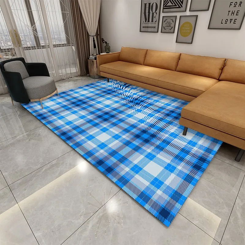 Бархатный короткий флисовый ковер Reese для гостиной спальни в стиле ретро с