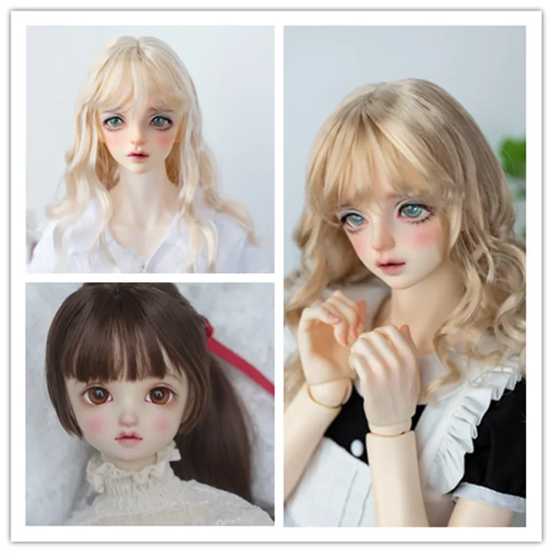 

BJD. SD. DD4 points 3 points baby wig milk silk medium length curly hair