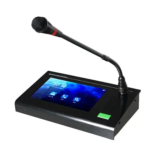 

SIP Protocol 7-inch Touch Screen Network Intercom Broadcast Monitor Microphone Telephone Manufacturer