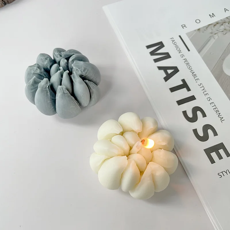 Simulation garlic candle silicone mold DIY garlic aroma diffuser incense stone gypsum ornament