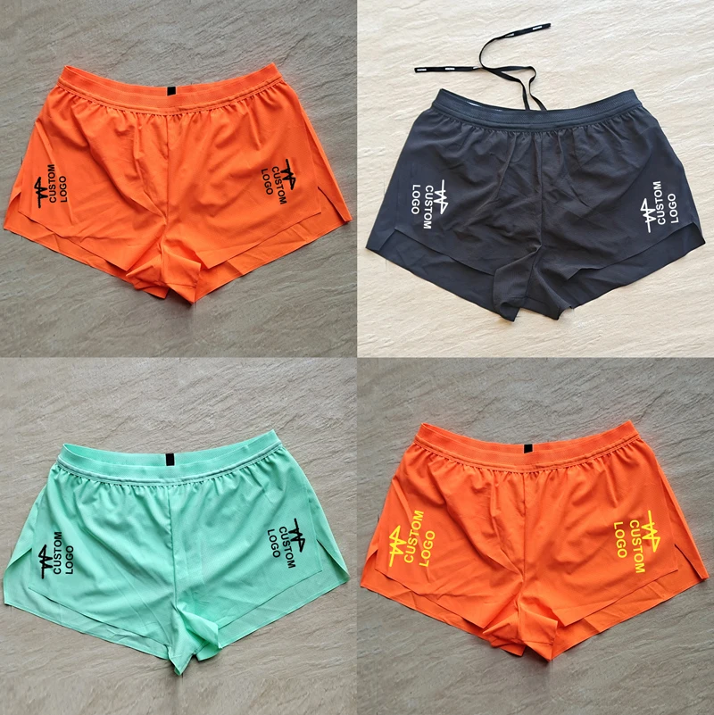 

Inner Pocket Shorts Man Marathon Shorts Long Distance Running Sport Pants Track Field Tights Customizable