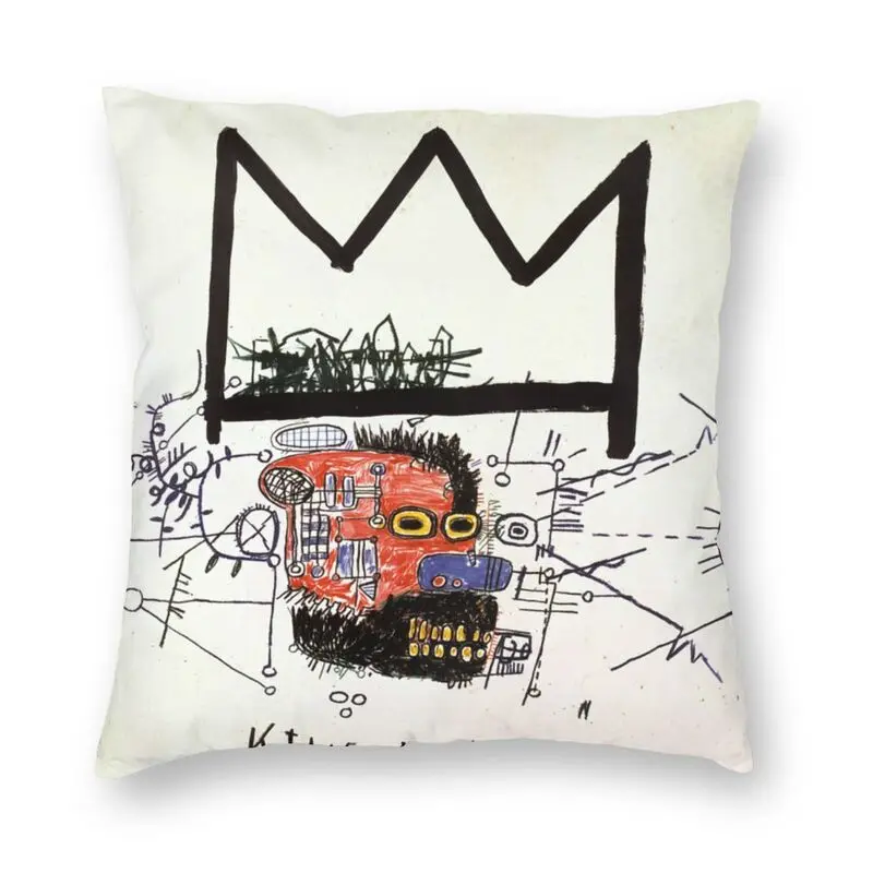 

Fashion King Alphonso Pillow Cover Home Decorative 3D Double-sided Printing Jean Michel Cushion Cover for Sofa