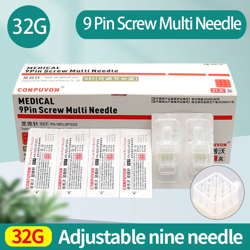 Disposable Sterile Negative Pressure Injection 9-needle Multi Needle Skin Micro Needle Water Light Skin Care And Beauty Tool