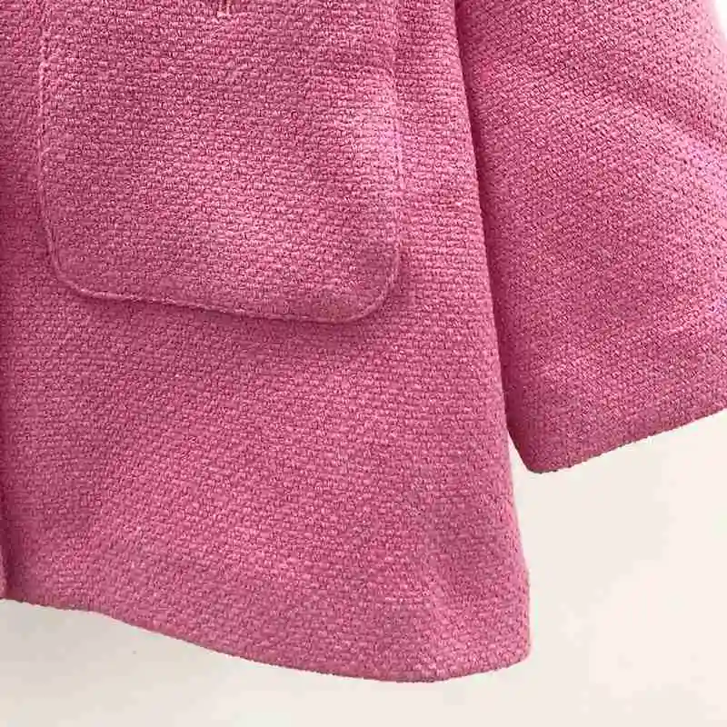 

2023 Summer New Solid Color Tweed Lapel Short Coat / Shorts Women