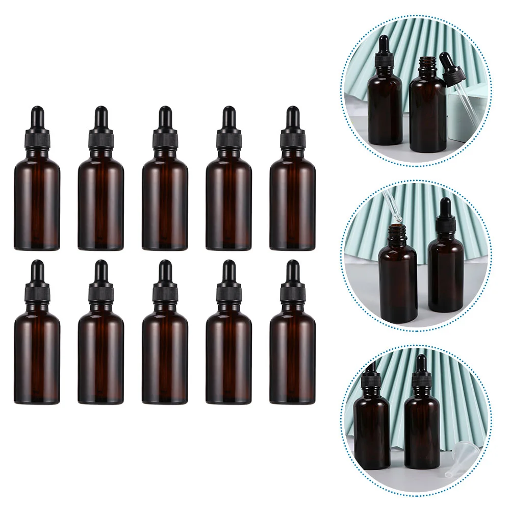 

10 Pcs Dropper Bottles Travel Essential Oil Bottles Refillable Sub Bottles