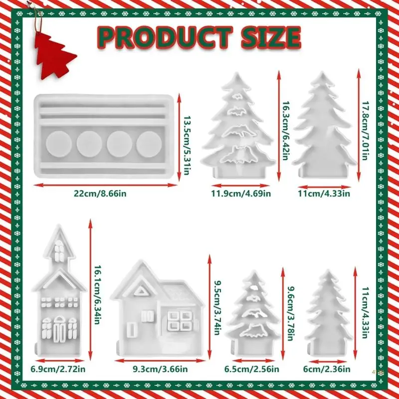 41XB силиконовые формы в форме дома форма для подсвечника литья ручной работы мыла