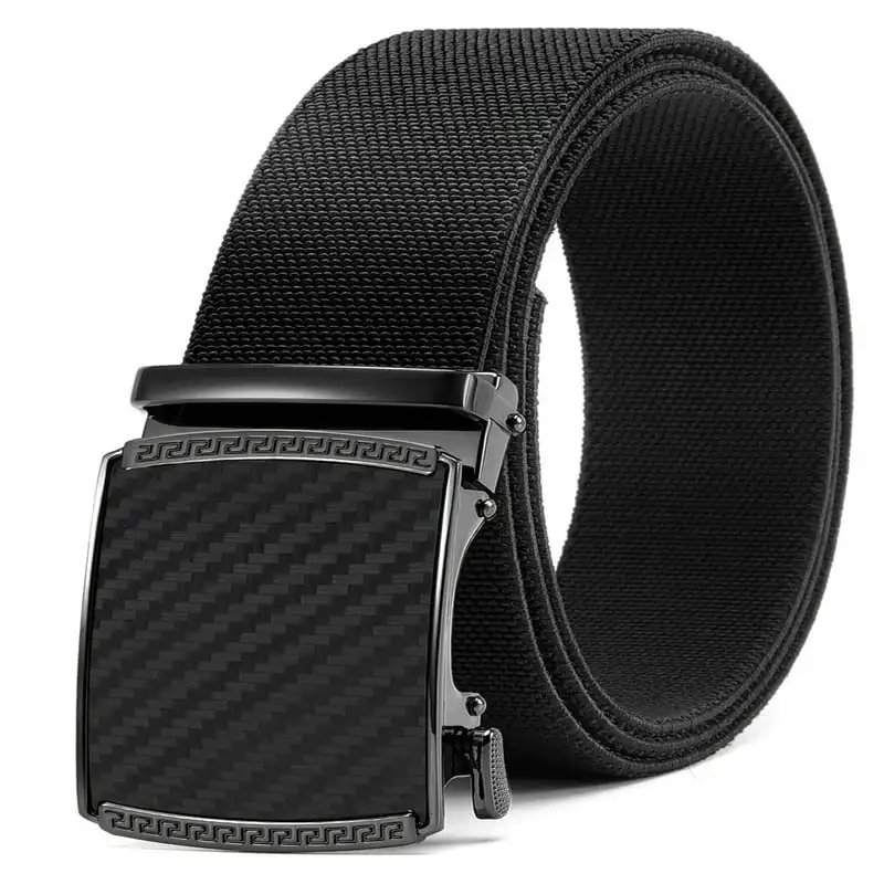 

Golf Belts for Men 1 3/8" Elastic Nylon Ratchet Belt with Easier Adjustable Buckle Mens Belts Casual Trim to Fit
