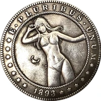 1893samerican morgan hobo coin silver dollar sexy coin commemorative collectible coin gift lucky challenge coin