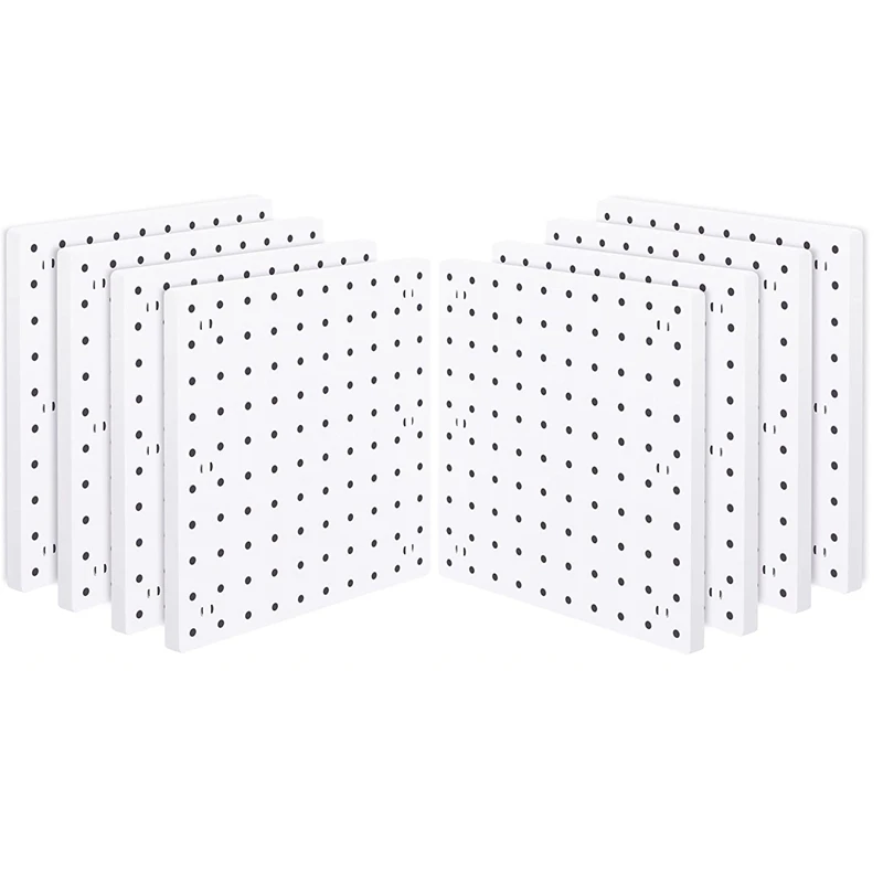 

8 Pcs Pegboard Wall Manager Panels White Wall Pegboard Pegboard Plastic Pegboard For Process Room And Garage