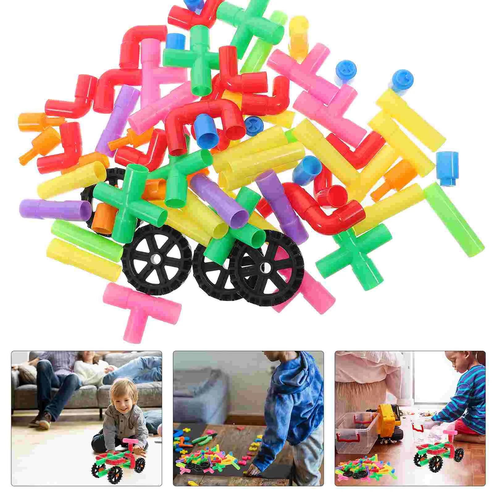 

Stem Tube Locks Building Blocks Educational Toys Car Pipe Construction Kit Tool