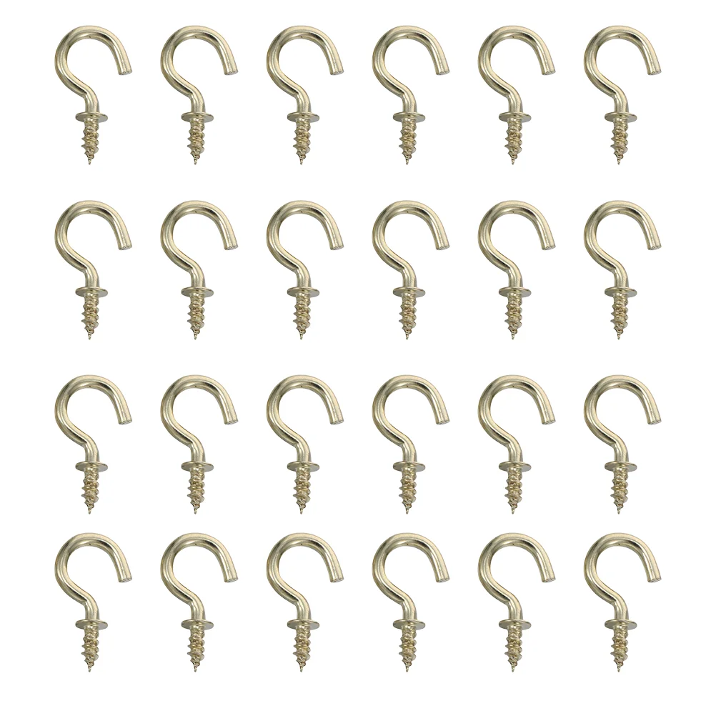 

100 Pcs Sheep Eye Nails Screw Hook Stainless Steel Bolt Kitchen Storage Metal Outdoor Plants Sundries Self-tapping Wall Hooks