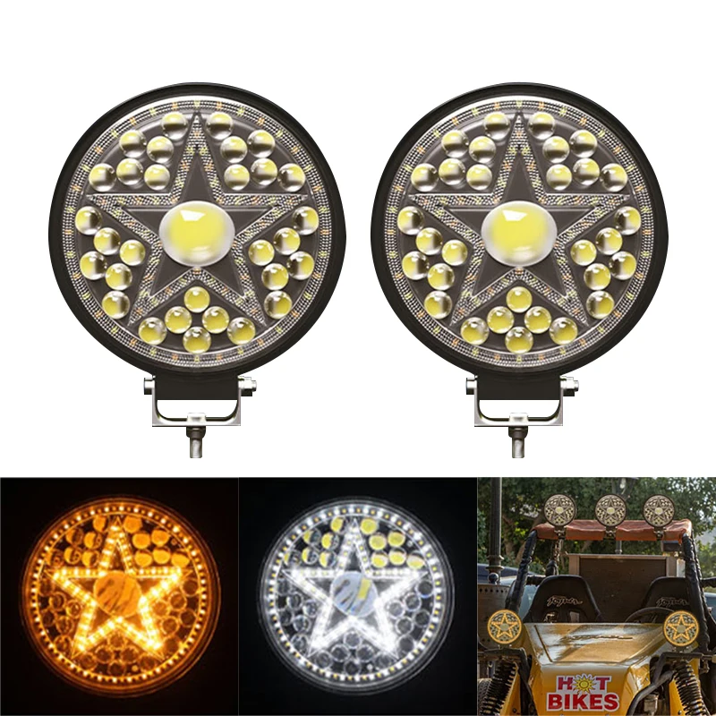 

1pcs car Barra de luz LED de trabajo para todoterreno, foco de 45W 4x4 12V,24V For para Jeep camión barco coche Tractor SUV ATV