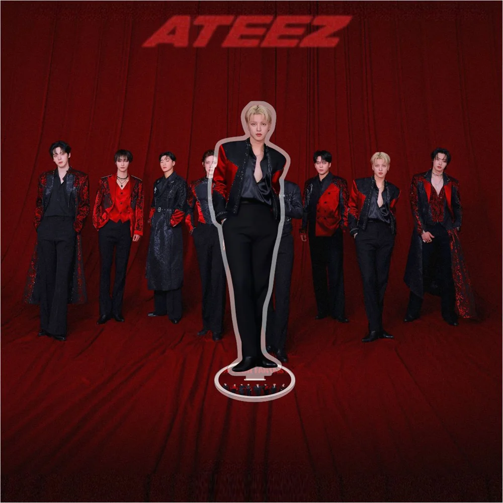 Фото KPOP ATEEZ GOLDEN HOUR: PART.3 Альбом Акриловая подставка San Mingi Yunho Hongjoong Seonghwa Стенд Фигурка Фанаты Настольный декор Модель №4