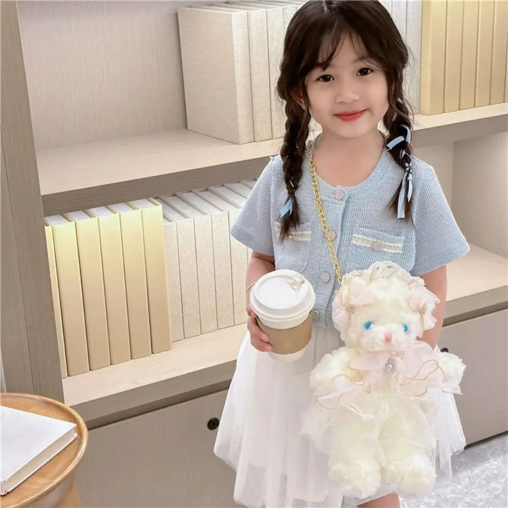 Плюшевый бант кролик плюшевая сумка Kawaii Harajuku через плечо зеленый цвет розовый