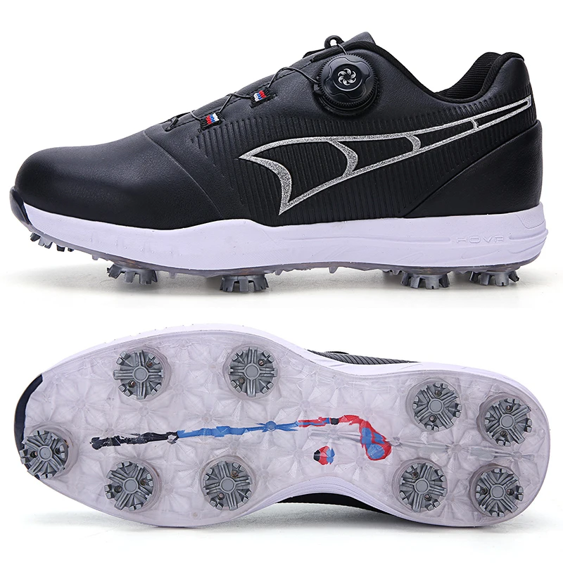 

New Spikes Golf Shoes Men Waterproof Golf Sneakers Outdoor Anti Slip Walking Shoes for Golfers Luxury Walking Sneakers