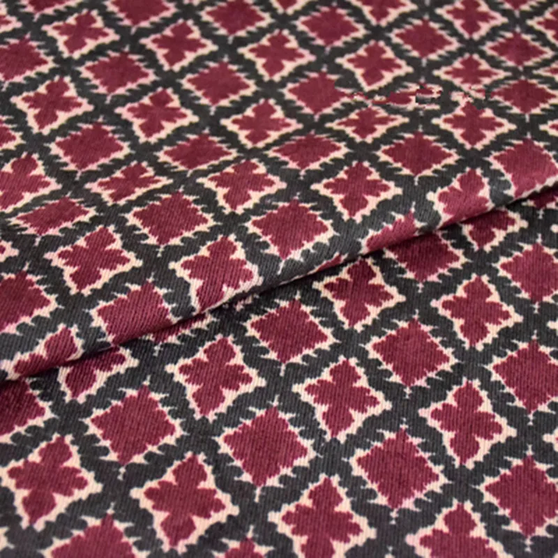 Вельветовая ткань в стиле ретро с цветочным принтом китайском для ткани Хань