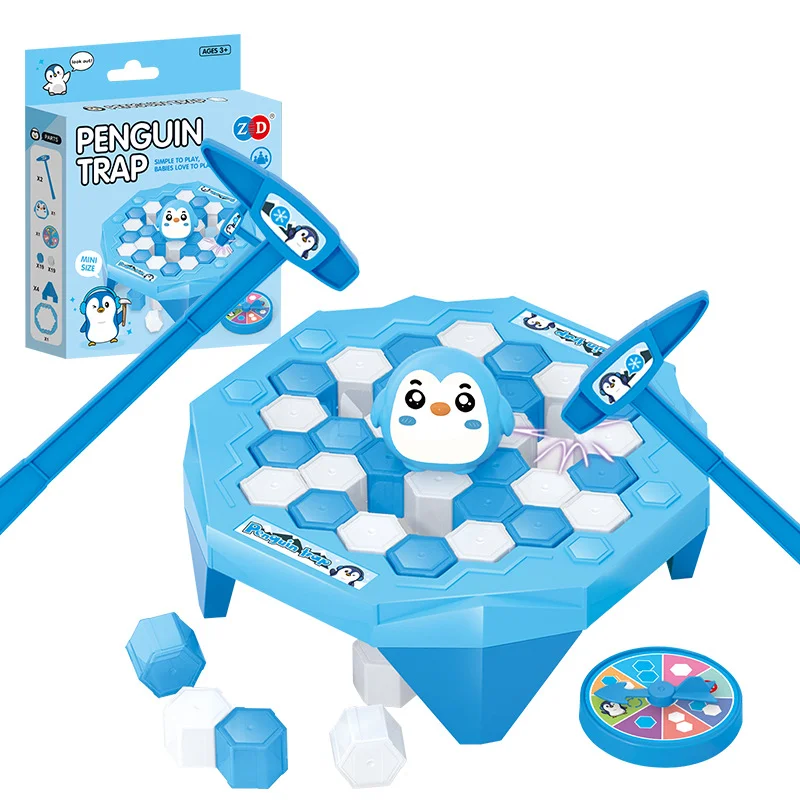 

Ice Breaking Game Toy Penguin Duck Trap Break Ice Interactive Board Game With Hammer Parent-Child Family Party Ice Breaking Set