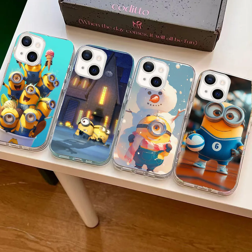 WBA-20 Banana blue M-Minions Transparent Silicone Case For LG K9 10 11 12 22 30 40 41 50 51 61 62 Plus Prime Max