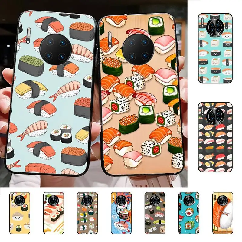 

Japanese Food Sushi Phone Case for Huawei Mate 20 10 9 40 30 lite pro X Nova 2 3i 7se