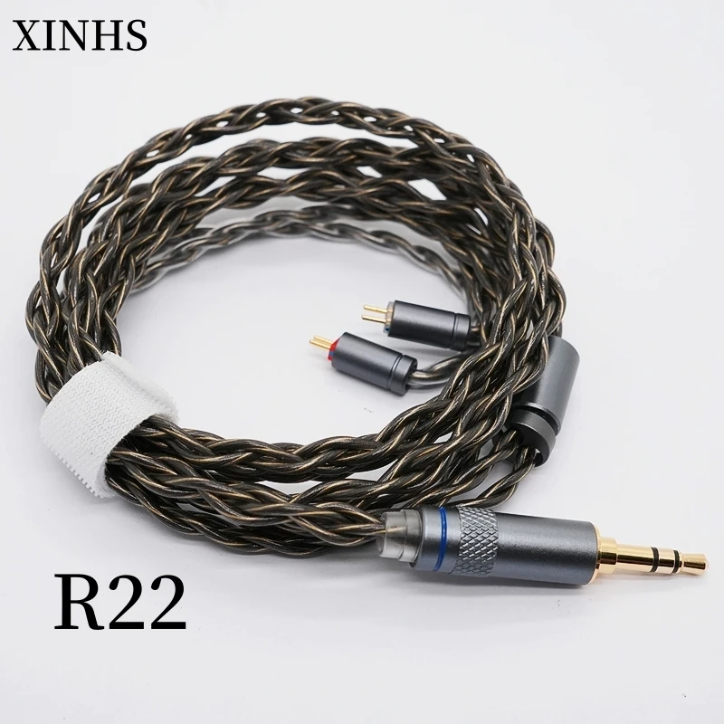 Фото Кабель для наушников XINHS R22 4-жильный, черно-золотой, из монокристаллической меди с графеном, для улучшенной передачи аудио без потерь и усиления детализации №1