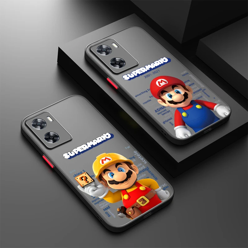 Тренд Supers M-Marios мультфильм матовый полупрозрачный для OPPO X5 X3 A54S A5 A94 A16 A53S A57 A74 A72 A96