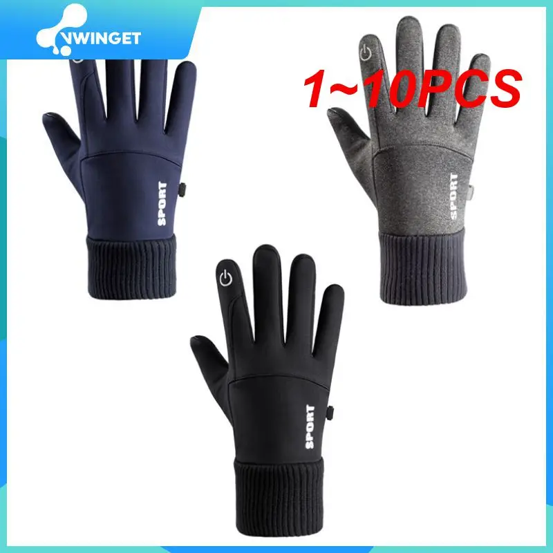 

1~10PCS Winter Warm Skiing Gloves for Men Women Waterproof Thermal Anti-slip Touch Screen Gloves Outdoor Running Cycling Ski