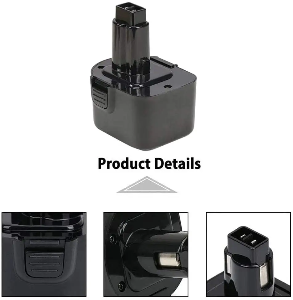 Перезаряжаемый никель-металлогидридный аккумулятор A9252 12 В для Black &amp Decker PS130 PS3525