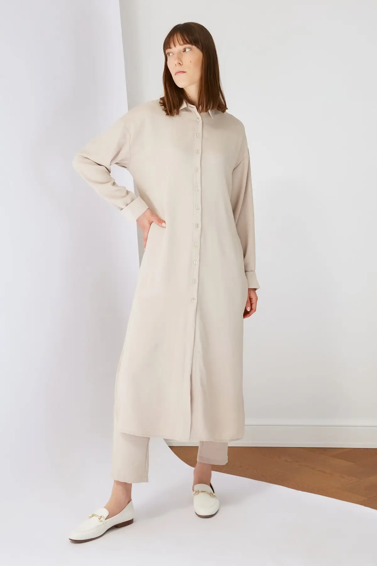

Trendyol Shirt Collar Tunic Dress TCTSS21TN0044