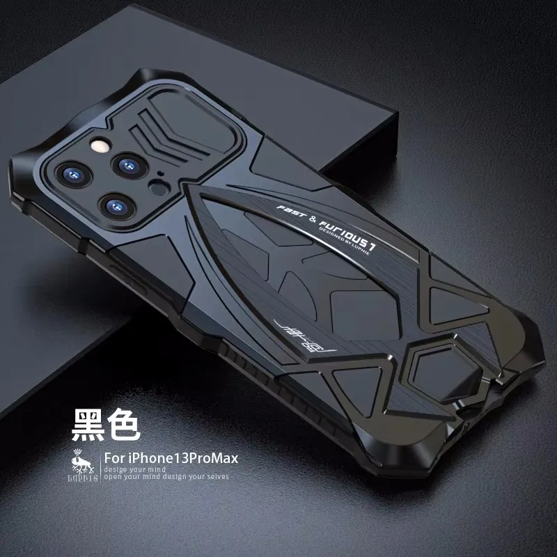 Luphie Metal Full Protect Armor Чехлы для телефонов Iphone 16 15 14 13 Pro XS Max X XR 8 7 SE Противоударный