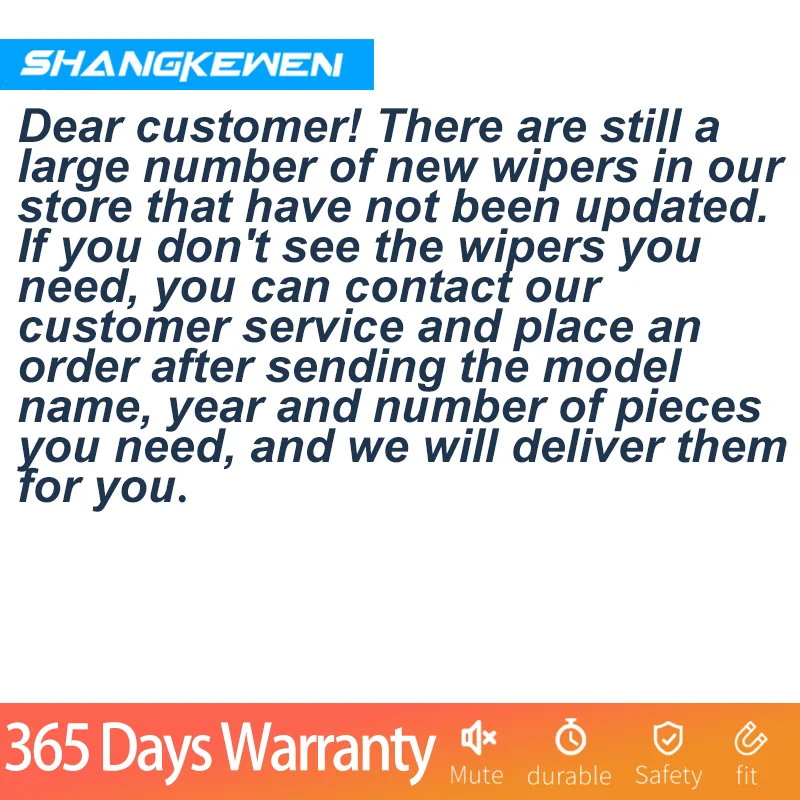 

Car Wipers Blade Universal Frameless Glass Windshield Bracketless Frameless Soft Rubber ShangKeWen Car Wipers Car Accessories