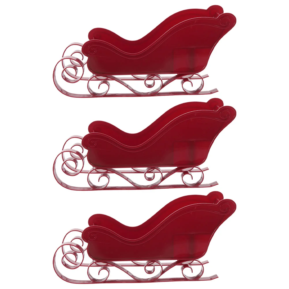 3 шт. рождественские сани елочные украшения нежные миниатюрные кулон пластиковый