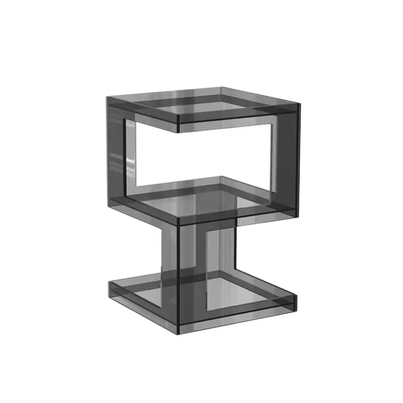 Акриловый черный прикроватный столик современный минималистичный роскошный