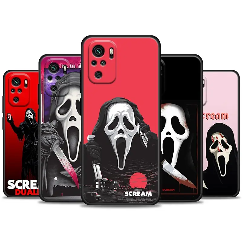 

Ghostface Horror Scream Art Pattern Comics Phone Case For Redmi Note 10 11 11S 11E 7 8 8T 9 9S 9T Pro Plus 5G Cover Fundas Coque