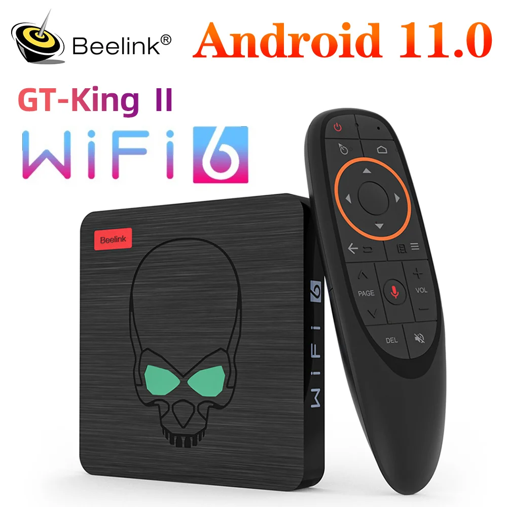 ТВ-приставка Beelink GT King II 6 ТВ-приставок с Wi-Fi Android 11 0 Восьмиядерный процессор Amlogic