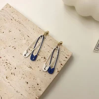 fashion charm contrast color pin stud earrings for women girls korean style aesthetic lacquer earrings female simple jewelry