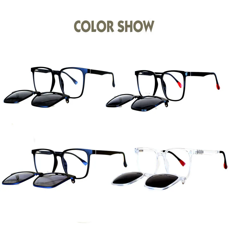 Солнцезащитные очки с клипсой для мужчин и женщин поляризационные ацетатные