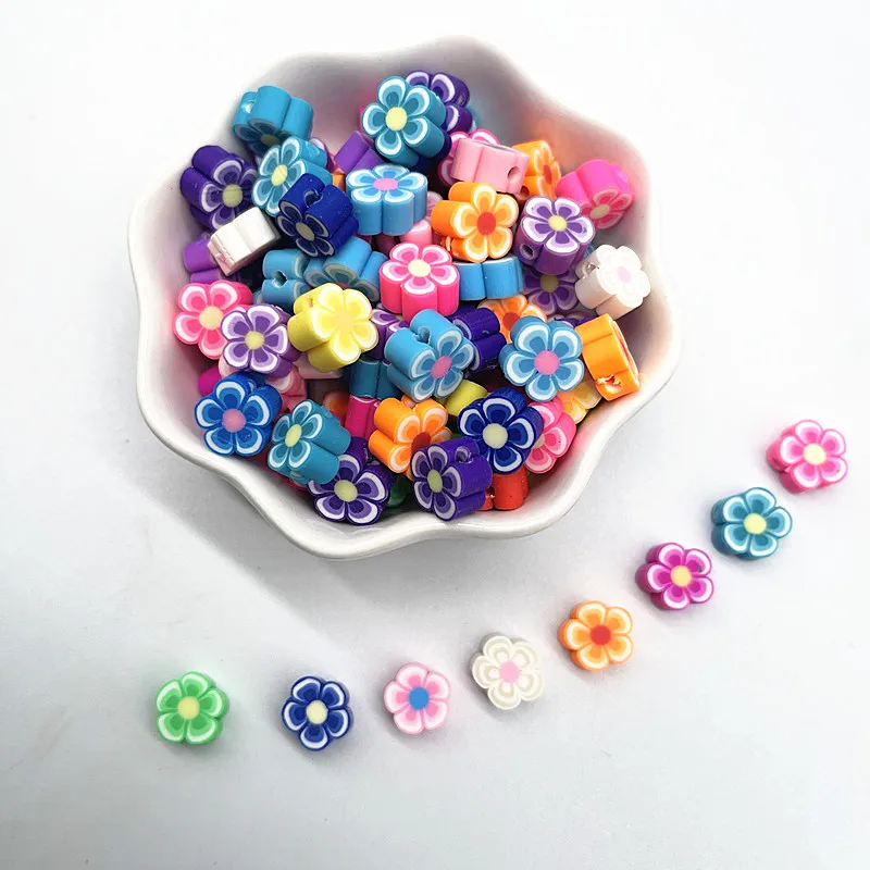 

New 30pcs 10mm Polymer Clay Spacer Loose Beads for Jewelry Making DIY Bracelet Accessories #13