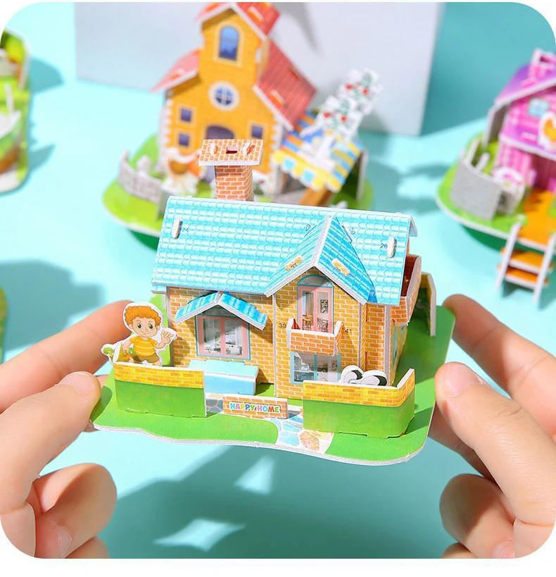 3 шт. 3D трехмерные строительные блоки-пазлы