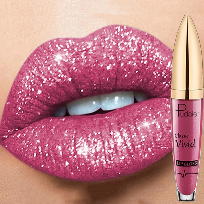 18 Colors Diamond Shimmer Glitter Lip Gloss Waterproof Long Lasting Matte Lipstick Pearl Colour Makeup |
