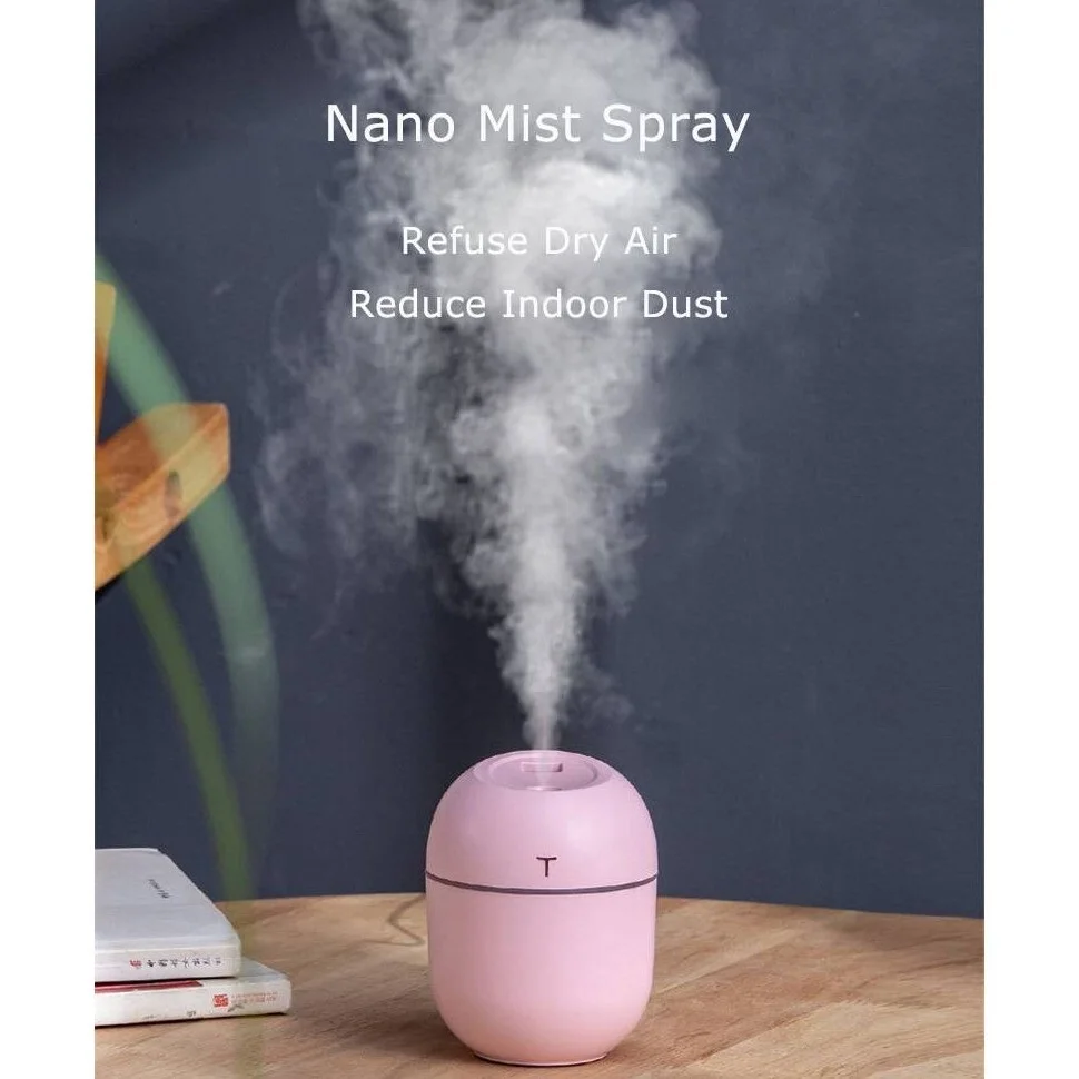 

Ready Stock Mini Air Humidifier 220ml USB Portable Mist Maker Office Air Purifier Car Atomizer Fragrance Diffuser