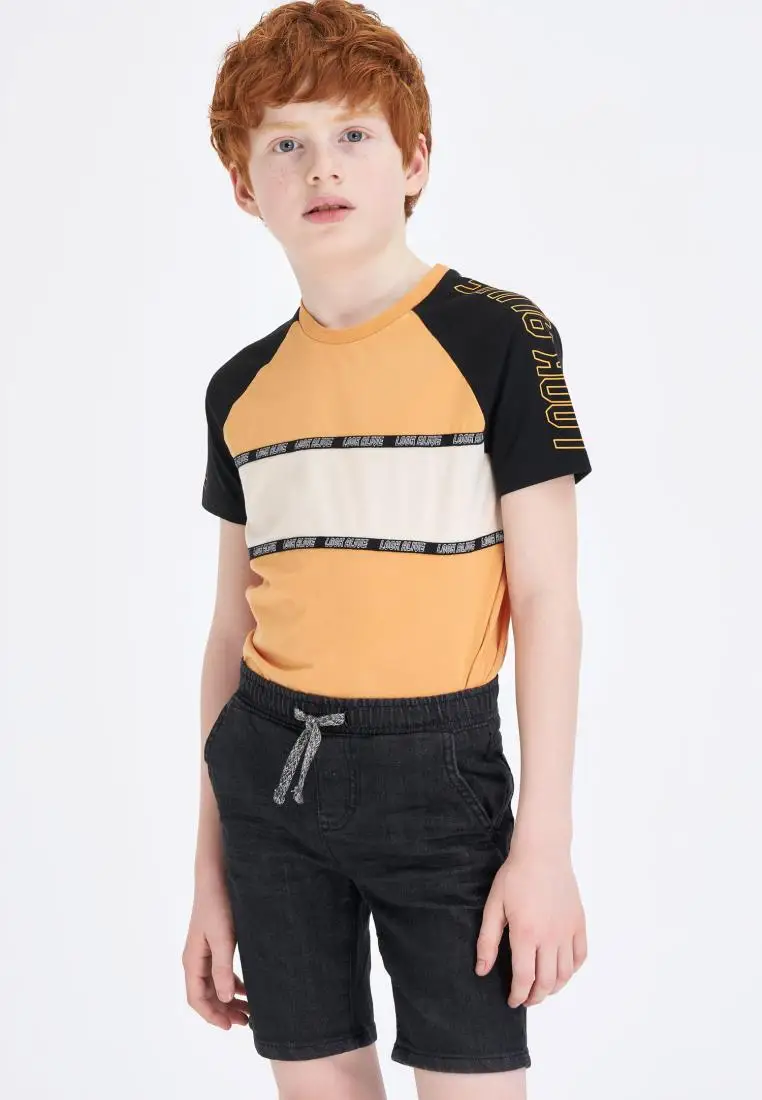 DeFacto летняя одежда для мальчика из джинсовой ткани маленьких девочек Талия на