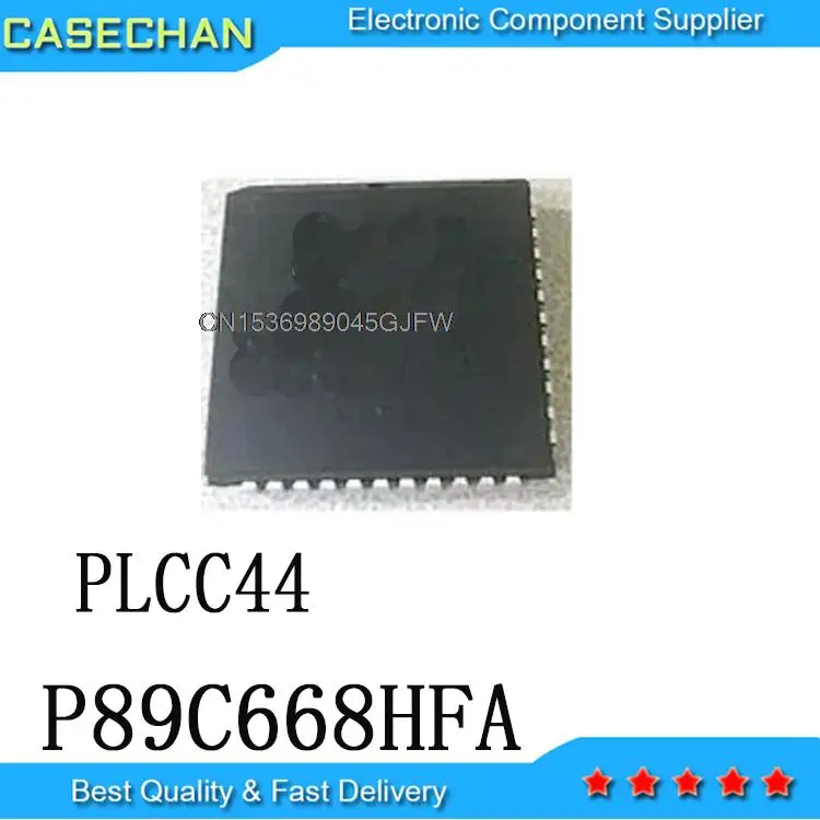 5PCS/LOT New and Original P89C668 PLCC44 P89C668HFA
